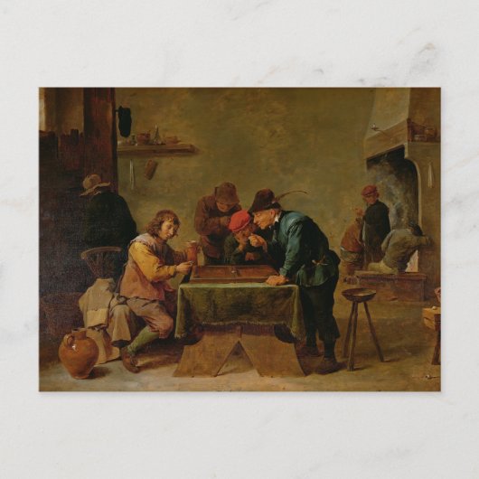 バックギャモン・プレイヤー, c.1640-45 ポストカード (正面)