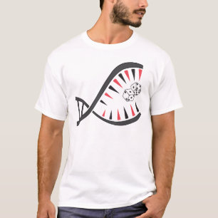 バックギャモンDNAピラニアユニーク – ボードゲームデザイン Tシャツ
