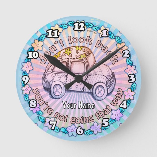 バッククロックを見ない ラウンド壁時計 (正面)