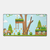 バックグラウンドでのゲームSidescrollerデスクマット デスクマット (正面)