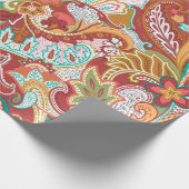 バックグラウンドでのシームレスなペイズリーパターン ラッピングペーパー (角)
