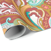 バックグラウンドでのシームレスなペイズリーパターン ラッピングペーパー (ロールコーナー)