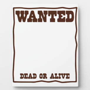 バックグラウンドを持つWANED dead or Aliveポ空白のスター フォトプラーク