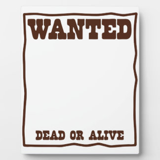 バックグラウンドを持つWANED dead or Aliveポ空白のスター フォトプラーク