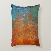 バックグラウンドテクスチャが錆びて古茶色 アクセントクッション (正面(垂直))