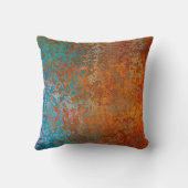 バックグラウンドテクスチャが錆びて古茶色 クッション (裏面)