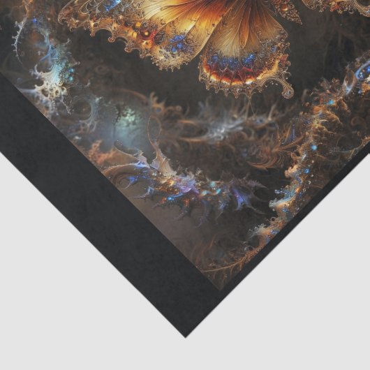 バックグラウンド上の非現実フラクタルバタフお洒落ィング 薄葉紙 (詳細)