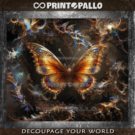 バックグラウンド上の非現実フラクタルバタフお洒落ィング 薄葉紙