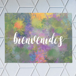 バックグラウンド付きビエンベ色彩の鮮やかニドス ドアマット