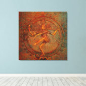 バックグラウンド動揺してオーバーレイのShiva キャンバスプリント (インサイチュ (ウッドフロア))