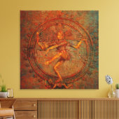 バックグラウンド動揺してオーバーレイのShiva キャンバスプリント (インサイチュ (リビング))