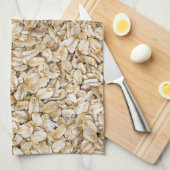 バックグラウンド構造としてのオートミールのマクロ キッチンタオル (四つ折り)