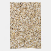 バックグラウンド構造としてのオートミールのマクロ キッチンタオル (縦)