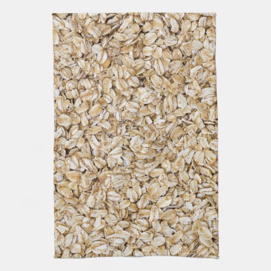 バックグラウンド構造としてのオートミールのマクロ キッチンタオル (縦)