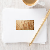 バックグラウンド用に再生された圧縮された木材テクスチャ ラベル (インサイチュ)