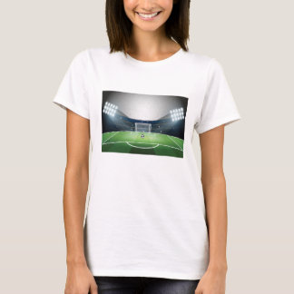 バックグランドサッカーピッチゴール Tシャツ