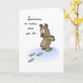 バックグランドデイベア勇気付けられる カード (黄色い花)