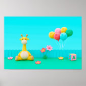 バックグランドレインボーハッピーバースデー ポスター (正面)