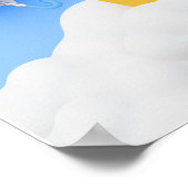 バックグランドレインボーハッピーバースデー ポスター (角)