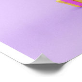 バックグランドレインボーハッピーバースデー ポスター (角)