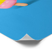 バックグランドレインボーハッピーバースデー ポスター (角)