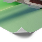 バックグランドレインボーハッピーバースデー ポスター (角)