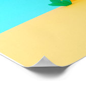 バックグランドレインボーハッピーバースデー ポスター (角)