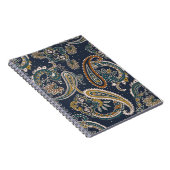 バックグラン伝統的パのインディアンペイズリーパターン ノートブック (右側)