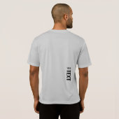 バックサイドプリントアクティブウェアシルバーメンズスポーツ Tシャツ (裏面フル)