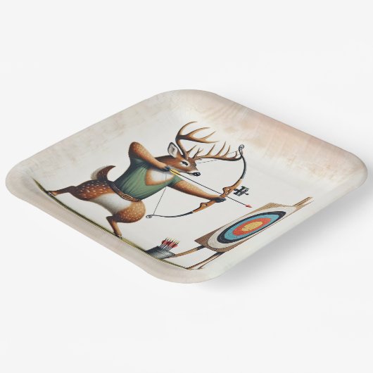 バックシカ射撃、 発砲アボウとアロー ペーパープレート (傾斜あり)