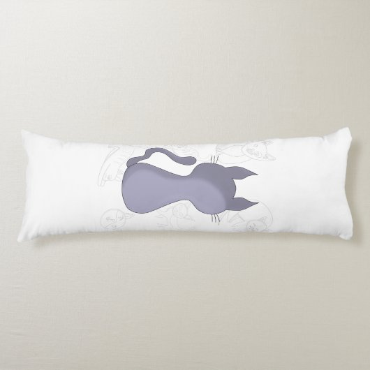 バックシャイ猫ダベットカバー ボディピロー (正面)