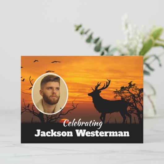 バックシルエットアットサンセットメモリアル招待状 招待状 (スタンド正面)