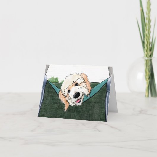 バックシートガビーキニアートポートレートカード サンキューカード (正面)