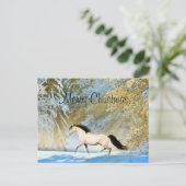 バックスキンの馬のクリスマス シーズンポストカード (スタンド正面)
