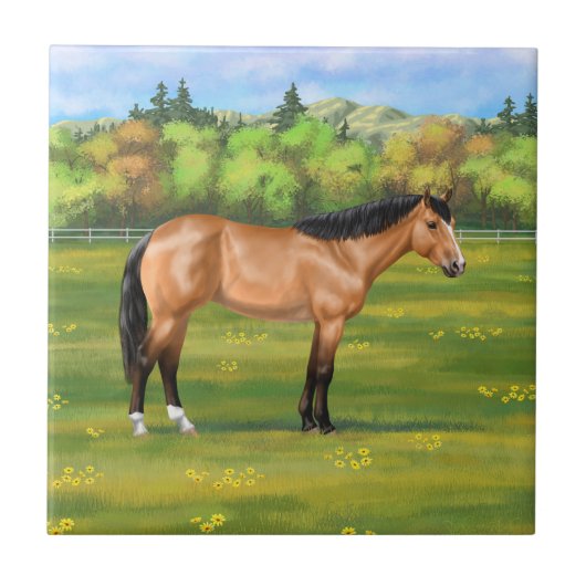 バックスキンダンクォーターホース タイル (正面)