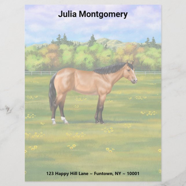 バックスキンダンクォーターホース レターヘッド (正面)