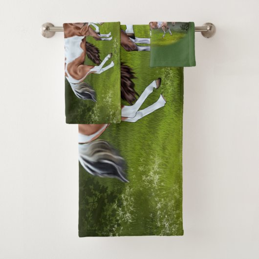 バックスキントビアーノ絵を描ウマーズプリント バスタオルセット (インサイチュ)