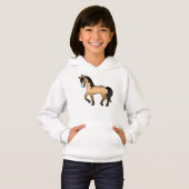 バックスキントロット馬かわいい漫画イラストレーション (正面フル)