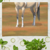 バックスキンピントダン絵を描ホーススタリオン キッチンタオル (折り畳み)