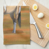 バックスキンピントダン絵を描ホーススタリオン キッチンタオル (四つ折り)