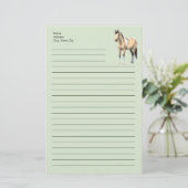 バックスキンピントダン絵を描ホーススタリオン 便箋 (スタンド正面)