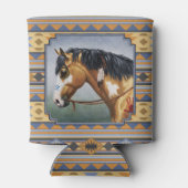 バックスキンピントホースサウスウェストインディアンデザイン 缶クーラー (裏面)