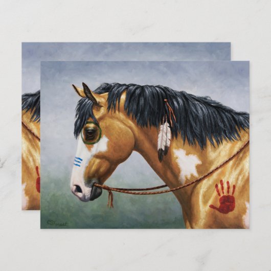 バックスキンピント先住民アメリカンウォーホース (正面/裏面)