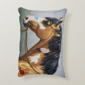 バックスキンピント先住民アメリカンウォーホース アクセントクッション (裏面(縦))