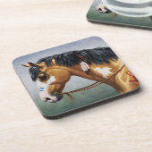 バックスキンピント先住民アメリカンウォーホース コースター (左側)