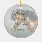 バックスキンピント先住民アメリカンウォーホース セラミックオーナメント (裏面)