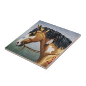 バックスキンピント先住民アメリカンウォーホース タイル (側面)