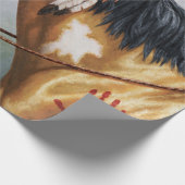 バックスキンピント先住民アメリカンウォーホース ラッピングペーパー (角)