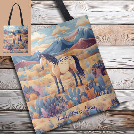 バックスキンホースガールポニーサボテン動物 トートバッグ