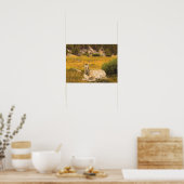 バックスキンホースフォールポートレート ポスター (キッチン)